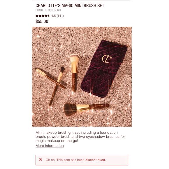 Charlotte Tilbury Magic Mini 5 Piece Brush Set - NEW no box - Picture 2 of 4
